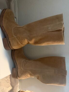 Frye Tan Suede Campus 12R Boot